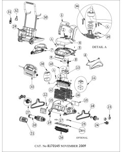 AstralPool Pulit E90 Pool Cleaner Spare Parts Sheet