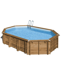 Wooden swimming pool Sunbay Avocado oval 656x456x131 Gre