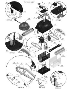 Typhoon Surf Parts Parts Card Spare Parts Cleaners 