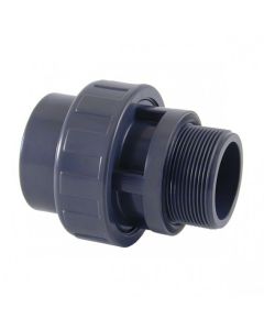 Cepex 3-piece mixed glue and thread male O-ring coupling