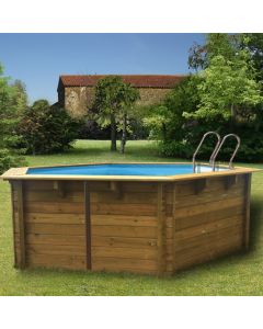 Hexagonal Gre removable wooden pool