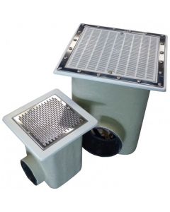 Drain Norm polyester and fiberglass stainless steel grating liner and prefabricated swimming pool