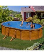 Gre Oval Oval Maldives removable pool Maldives wood look