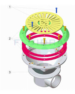 Recambios Sumidero Ø 210 mm con rejilla ABS AstralPool 00271