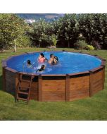 Detachable swimming pool wood Gre Round Hawaii