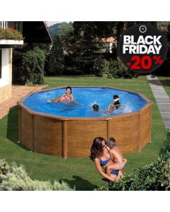 Piscina desmontable Gre Redonda Pacific aspecto madera Black Friday 2022