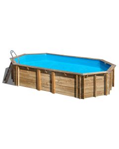 Piscina de madera ovalada Sunbay Orange Gre  755x456x146