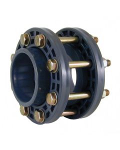PVC butterfly valve assembly kit with flange holder, flanges and screws Cepex