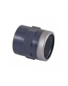 Mixed reinforced PVC Cepex joint sleeve, glued and threaded