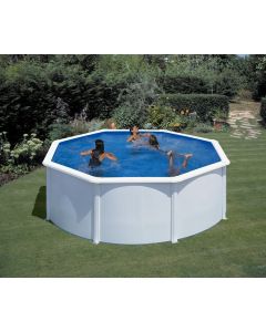 Piscina desmontable Gre Redonda Fidji blanco - vista alejada