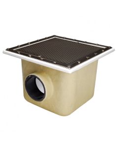 Polyester and fiberglass drain 515 mm x 515 mm. liner and prefabricated swimming pool.