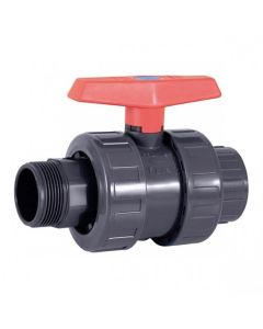 PVC ball valve PN10 Cepex male threaded x glueing