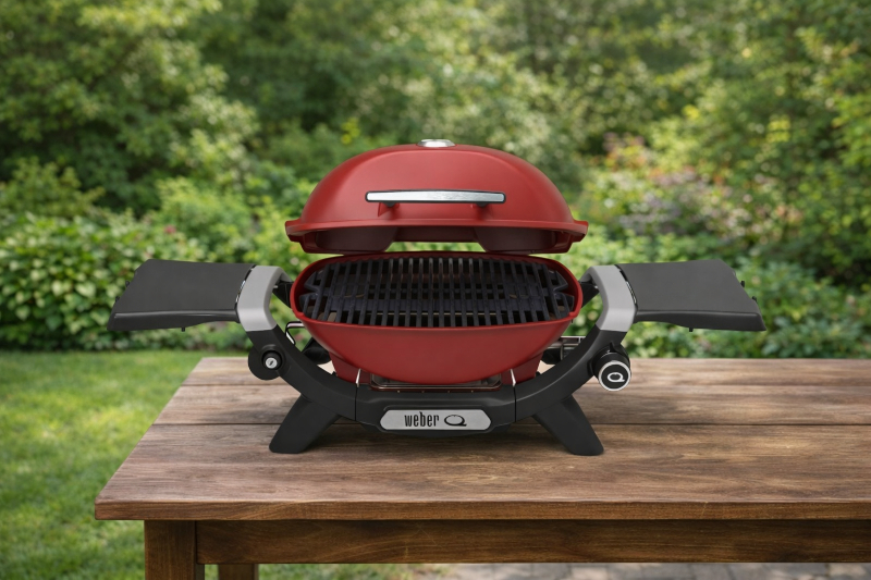 Barbacoa Weber de gas Q 1200N con mesas laterales